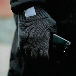 Designer masculino Mulheres tricotadas clima de inverno A quente e cinco dedos luvas Carhart J42y#