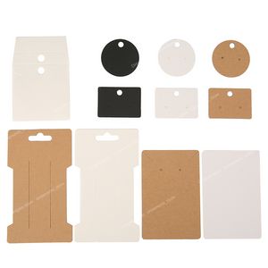 50pcs lot Earring Cards Holder Paper Hairpin Necklace Display Cards Cardboard Hang Tag For Diy Jewelry Packaging Making Findings Jewelry AccessoriesJewelry