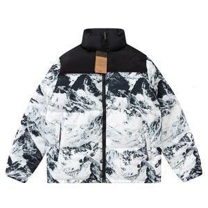 Мужские пуховые парки 2023 The Snow Mountain Puffer Jacket Мужчины Женщины Модные стеганые куртки с вышивкой Винтажная одежда Зимняя пара хлопковое пальто 231117