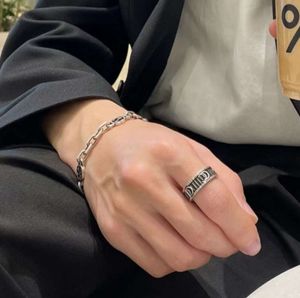 Moda de luxo designer retro punk masculino anel indefinido luxo prata nunca desaparecer anel marca jóias clássico premium acessórios exclusivo quente