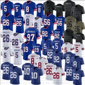 Malik Nabers Kayvon Thibodeaux Brian Burns Football jersey Darren Waller Dexter Lawrence II Michael Strahan Eli Manning Daniel Jones Kenny Golladay Jerseys