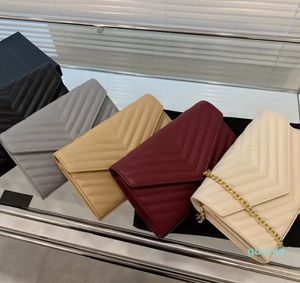 2023 Tasarımcı Çanta Klasik Zincir Omuz Çantaları Deri Kadın Kıdemli Kart Çanta Moda 5 Renk Boyutu 20cm