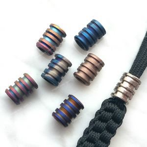 S/L Titanium Alloy Knife Beads Rope Cord EDC Paracord Bead Pendant Camping HikingParacord Sports Entertainment