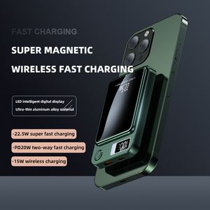 10000mAh Super Magnetic Power Banks PD20W Беспроводная быстрая зарядка Внешняя батарея 15W Portable Charge Power Bank для Iphone Huawei