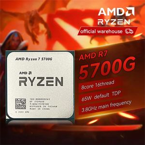 Процессоры Ryzen 7 5700G CPU Vega 8 Brand Desktop Gamer Office R7 38 ГГц 8-ядерный 16-поточный интегрированный графический процессор 231117