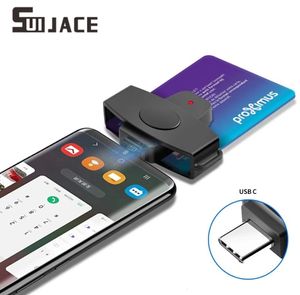 Считыватели карт памяти SUIJACE USB type c смарт-считыватель памяти ID Bank EMV электронный DNIE dni sim cloner адаптер разъема для телефонов Android 231117