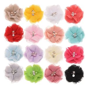 Meapwear Saç Aksesuarları 240pcs Toptan İnci Kümesi Rhinestone Şifon Çiçek Kawaill Saç Aksesuarları Kızlar İçin Saç Bows Headband Yapım 231118