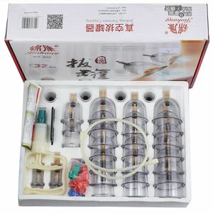Other Health Care Items 32 Pieces Vacuum Cupping Cup Body Massager Suction Cups Set Plastic Pump Therapy Cans for Massage 230419