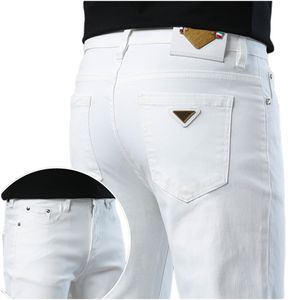 Erkekler Kot PRDA İlkbahar Yaz İnce Denim İnce Fit Avrupa Amerikan Üst düzey Marka Küçük Düz Pantolon XW6021-7