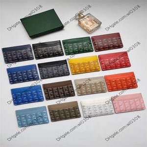 Top quality luxury Designer Card Holder Mini Wallet Genuine gy Leather With Box purse Fashion Womens men Purses Mens Key Ring Cred299l