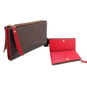 Kadınlar cüzdan çift zip cüzdan bayan para çantası moda adele m61269 deri kabartmalı cüzdan bayanlar çanta el çantası 12 kart yuvaları