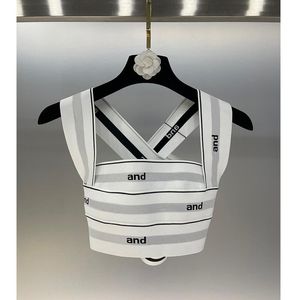 outdoor tshirts crops vest runway fashion summer women letters stripe lady tanks sexy elastic bandage sleeveless stretch crops vest