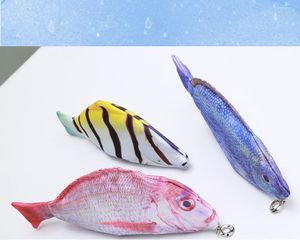 Творческая рыба форма карандаша корпус Kawaii Korea Style Clate Pencils Bags School Supplies Pen Box