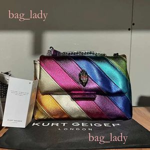 Высочайшее качество Kurt Geiger, разноцветные лоскутные сумки через плечо для женщин, брендовая дизайнерская модная трендовая сумка на плечо