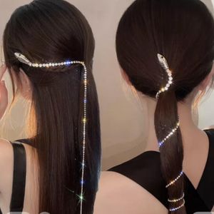 Saç klipsleri için Saç Klipleri Kadınlar için Kızlar Rhinestone Tassel Saç Pimleri Aksesuarlar Moda Tasarım Altın Gümüş Bling Pençe Tenis Zinciri Takılar Saç Takıları Örgüler