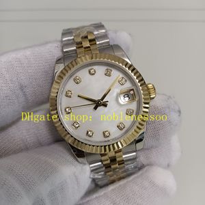 Relógios automáticos femininos de 4 estilos femininos 31 mm 68273 branco madrepérola mostrador de diamante BPF 18K ouro amarelo pulseira de aço 178271 Everose BP 2813 relógio de movimento
