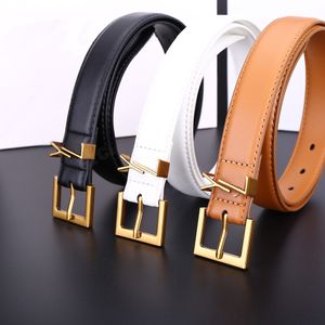 Belt for Women Genuine Leather 3.0cm Width High Quality Men Designer Belts Y Buckle cnosme Womens Waistband Cintura Ceintures With box