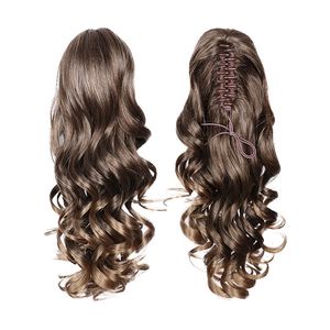 Uzun sentetik dalgalı klip saç at kuyruğu saç uzantıları stil pençe midilli kuyruk saç parçası kadınlar için cosplay parti