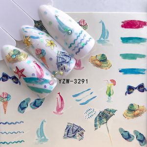 Nail Stickers For Nails Sticker Summer Sliders for Nails Watermark Beach Coconut Balloon Christmas Animal DIY Nail Art Design Nail ArtStickers Decals Nail Art Tools