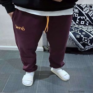 Tasarımcılar Sıradan Pantolon Street Giyim Jogger Pantolon Swearpants Drew Gülümseyen Yüz Sonbahar Kış Peluş Peluş Nakış Amerikan High Street Gevşek Kravat Ayak Koruyucu Pantolon