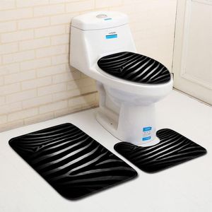 Yastık /Dekoratif Banyo Mat Seti Anti Slip Halı Banyo Halı Modern Kapak Tuvalet Koltuğu Paspas Emici 3pcs WY721