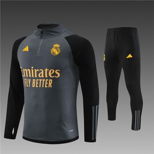 2023-2024 Madrids Trailsuit Eğitim Takımı Vini Jr Bellingham 23/24 Gerçek Uzun Kollu Erkekler Futbol Spor Giyim Chandal Futbol Survetement Boyutu XXL 10 14 18