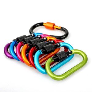 5 pcscarabiners paracord 8cm alüminyum karabiner zincir klips döner kilit d halka toka anahtar halkası kampı dağ çukur kanca açık seyahat kiti p230420