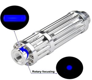 Güçlü mavi lazer işaretçi meşale 450nm 10000m odaklanabilir lazer görüş işaretçileri lazer el feneri yanan kibrzy220e7299901