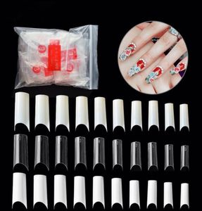 500 шт. C изогнутые натуральные прозрачные белые французские типсы для ногтей УФ-гель ультра гибкие накладные ногти высокого качества Unhas Nagel8074181