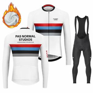 Bisiklet Jersey Setleri PNS Beyaz Kış Termal Polar Bisiklet Jersey Set Yarış Bisiklet Bisiklet Takımı Mountian Bisiklet Giysileri Ropa Ciclismo 231120