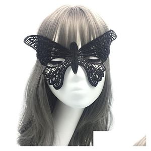 Maschere per feste all'ingrosso Maschera per travestimento in pizzo nero Y per carnevale Halloween Mezza faccia Palla Maschere per feste Forniture festive Drop Delivery Ho Dhyka