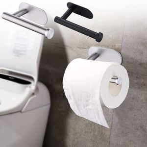 Toilet Paper Holders Self Adhesive Towel Holder Stainless Steel Wall Mount No Punching Tissue Roll Dispenser for Bathroom Kitchen 230419