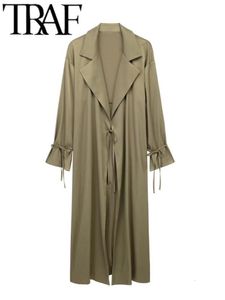 Kadın Ceketleri Trafo Bahar Moda Kadın Paltolar Seksi Bağlı Açık Dikiş Uzun Kollu Tehlike Uzun Çizgi Trençkot Kadın Top Geyli 230419