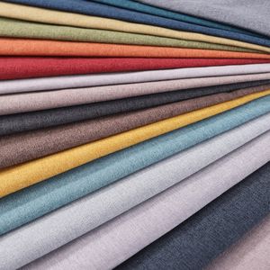 Tecido de linho de linho tecido têxtil tecido sólido para móveis costura diy pano pano de estofamento simples 100145cm 230419