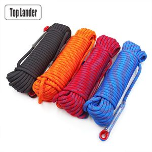 Cords Slings and Webbing Outdoor 8mm Climbing Rope Rock High Strength Static Survival Emergency Fire Rescue Safety Rope Cord Hiking Accessory Equipment 230419