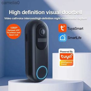Doorbells 1080P Tuya Smart Video Doorbell WIFI Wireless Door Bell Waterproof Night Vision Smart Home Video Intercom Camera 2.4GHz 5GHzL231120