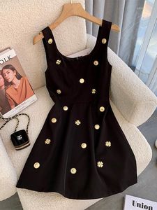 Sıradan elbiseler Kadınlar için yaz lüks tasarımcısı Fransızca vintage kare kollu bodycon akşam partisi vestido de fiesta