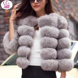 Kadın Kürk Faux Fur S-4XL Mink Coats Kadın Lady Winter En İyi Trail Pembe Sahte Kürk Matah Zarif Kalın Sıcak Dış Giyim Sahte Kürk Ceket Chaquetas Mujer 231118