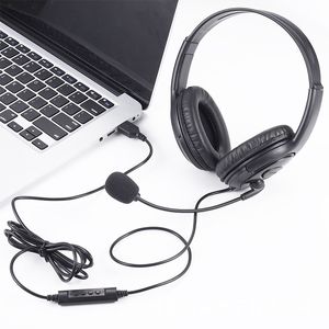 USB -игровая гарнитура Регулируемые наушники -компьютерные наушники с микрофонами Music Music Gamer для ноутбука PC Skype Office OH109