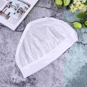 Berets cabelo encaracolado gorro dormir algodão chapéu boné elástico de aba larga respirável trabalho branco