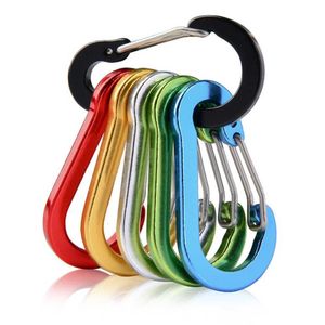 5 PCSCarabiners 6/12pcs Outdoor Camping Multi Tool Mountaineering Buckle Steel Small Carabiner Clips Fishing Climbing Acessories Dropshipping P230420