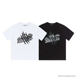 Tees T-Shirts Lüks Erkek Tasarımcı Moda Giyim Trapstar Atışları Pençe Çizilmiş Leopar Baskı Kısa Kollu Modaya Düzenli Yuvarlak Boyun Gevşek Alt T-Shirt
