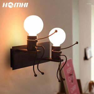 Настенная лампа Homhi светодиодный светодиодный светильник, робот, мужчина, украшение комнаты, человеческие темные проекты детские лампы нише творчество hwl-001