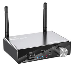 Ly35 bluetooth transmissor de áudio receptor fibra óptica coaxial digital para analógico conversor de áudio usb cartão tf mp3 player