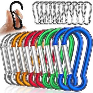 5 PCSCarabiners 20Pcs Mini Carabiner Keychain Alluminum Alloy D-ring Buckle Spring Carabiner Snap Hook Clip Keychains Outdoor Camping Keychain P230420
