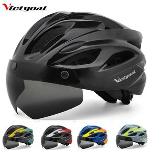 Езда на велосипедные шлемы Victgoal для взрослых велосипедные шлем с светодиодным светом мужчины Женщины велосипедные шлем MTB Road Bike Cycling Scotter E-Bike Free Size P230419