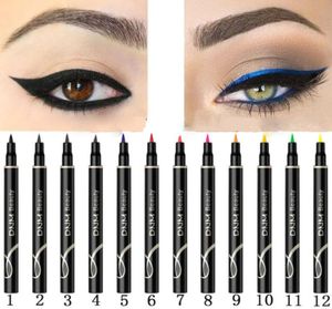DNM Renkli Mat Sıvı Eyeliner Kalem Su Geçirmez Mavi Beyaz Göz Astarı Kozmetik Araçları1505753