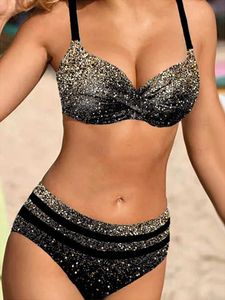 Yüzme Giyim 2023 Yeni Yaz Seksi Mayolar Bikini Kadın Mayo Kadın Plajı Giyim Brezilya Yıldız Desen Bikinis Mayo AA230419