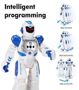 RC Robot Akıllı Polis Kızılötesi Verici Etkileşimli Dans Şarkı Söyleme ve Yürüyüş Hareket Kontrol Programı Erken Eğitim Toys5332769