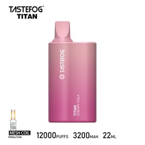 Vendita all'ingrosso Puff 12k Tastefog Titan monouso Vape Pod Vapes Puff 12000 sigaretta elettronica 2% 3200mAh Super batteria senza bisogno di carica vaporizzatore